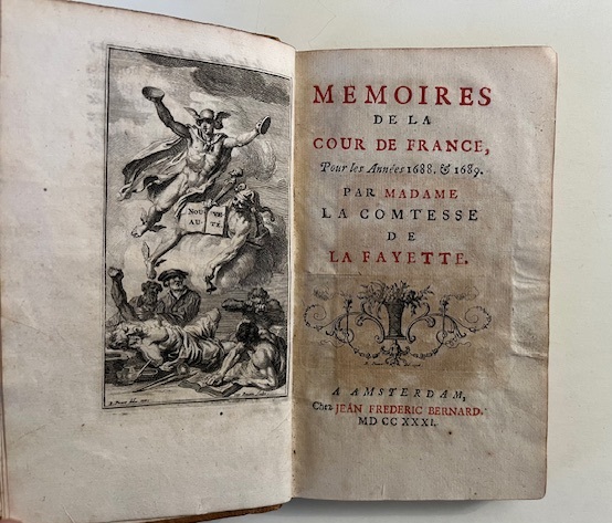 Memoires de la cour de France pour les annees 1688 & 1689 par Madame la Comtesse de La Fayette
